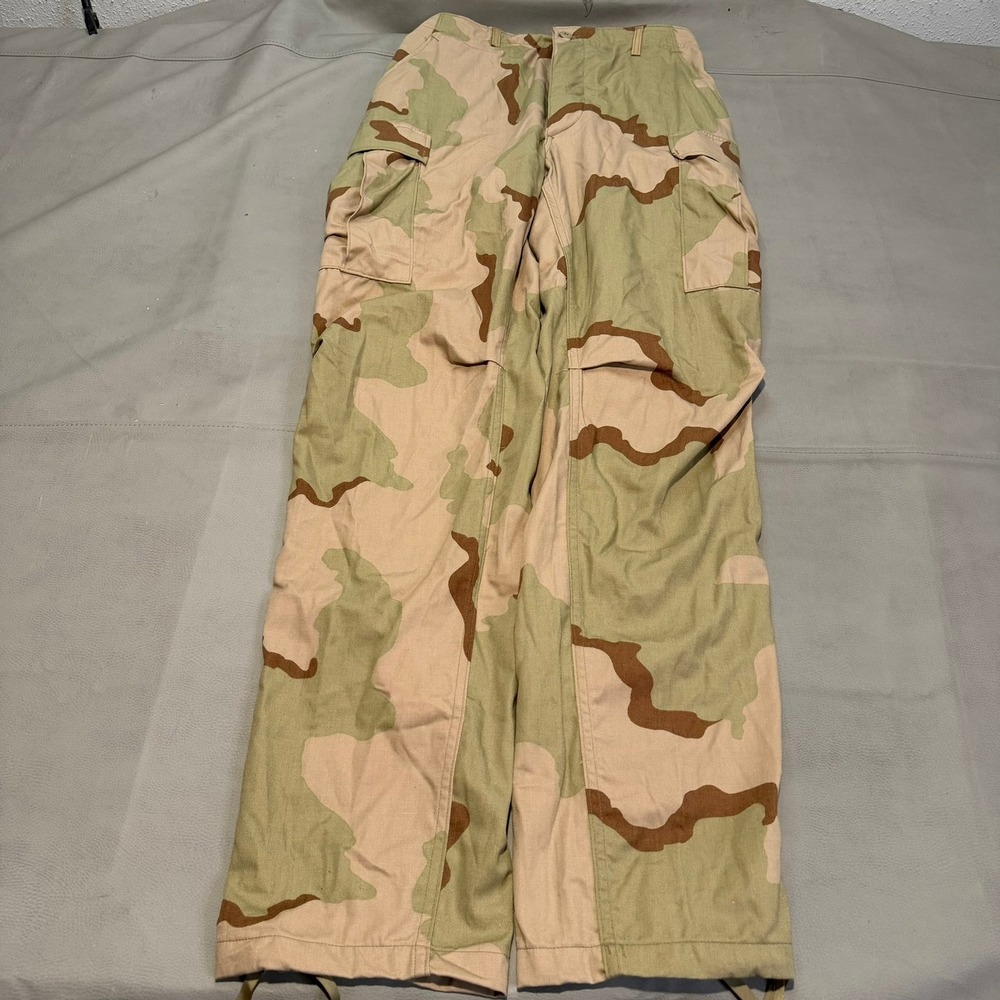 US Military Army DCU Desert Camo Cargo Pant Trouser MED X-Long 31-35 Waist-7417